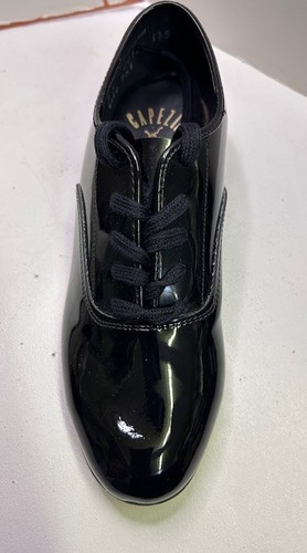 Capezio 441B Black Patten Tap Shoes -Boys Student Oxford Size 3M - NIB - Picture 5 of 11