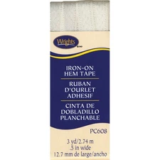 Iron-On Hem Tape 1/2"X3yd Oyster