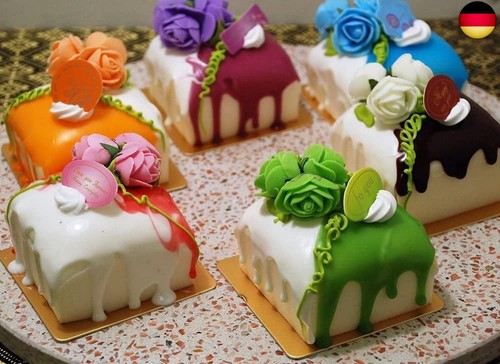 webake Mini Kuchenform Eckig Silikon Quadratisch Backform 4 Stück 3 Inch - Bild 7 von 7