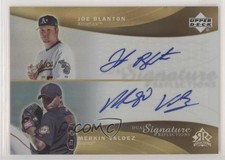 2005 Upper Deck Reflections Dual Signature Joe Blanton Merkin Valdez Auto 0l2