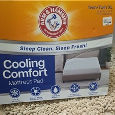 New Arm Hammer Twin Cooling Comfort Allergen Barrier Waterproof Mattress Pad