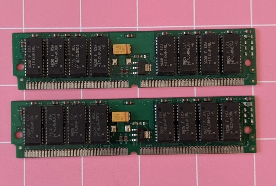 32MB 2x16MB EDO 60ns MICRON MT8D432M-6X 5.0V 72-pin Simm Ram Memory Kit DRAM - Image 2 of 4