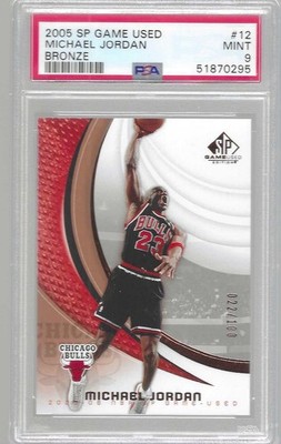 MICHAEL JORDAN 2005 SP GAME USED BRONZE #D 022/100 PSA 9 MINT 