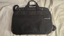 Briggs  Riley Black Nylon Laptop Briefcase, Padded, Partitions, 15 in