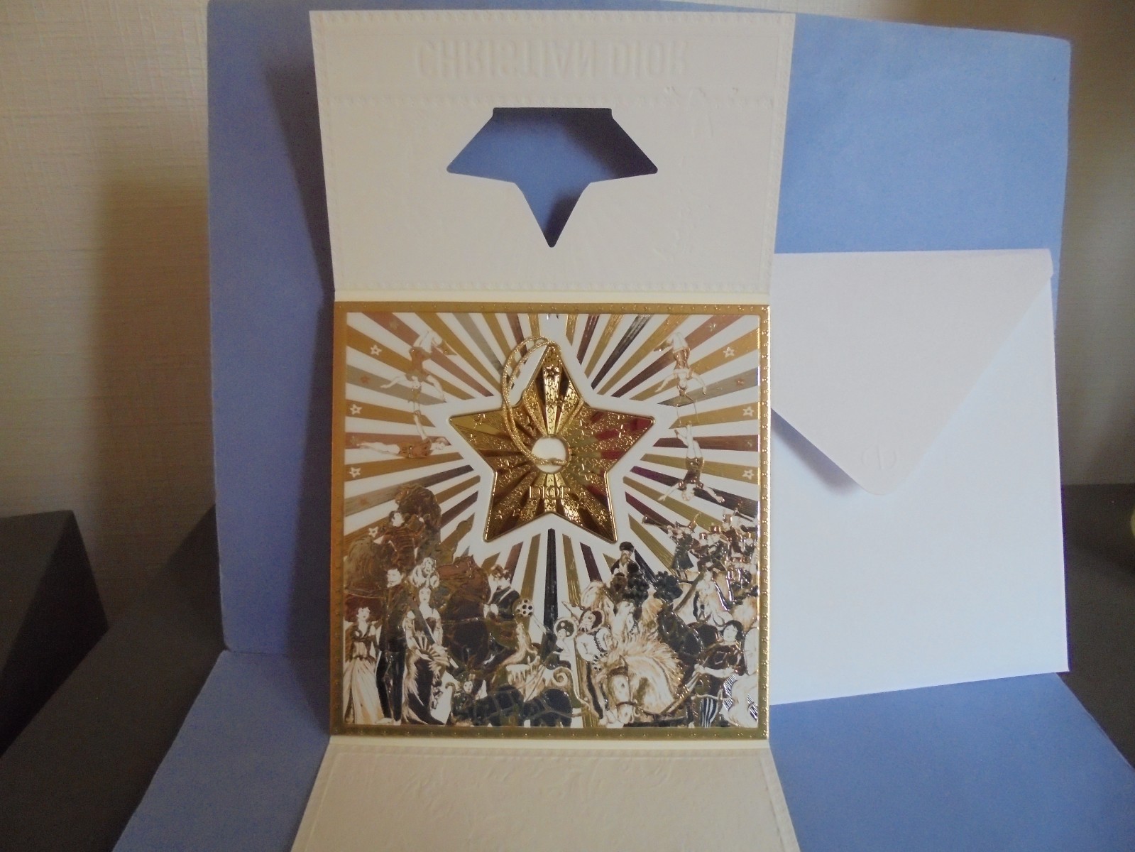 DIOR - CHRISTMAS CARD 2025 IN 3 PARTS - WITH GOLD STAR AND ENVELOPE -