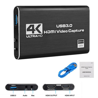 For USB 3.0 Video Capture Device Full HD 60HZ 4K HDMI Audio Video Capture Card