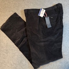 Tommy Hilfiger Mens Black Corduroy Pants Drew-TH Straight Leg 36W x 34L NEW