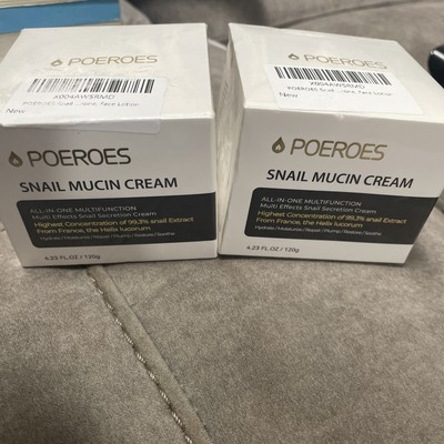 2 Pcs New Sealed Snail Mucin Cream 99.3% Moisturizer Face Cream 4.23 Fl Oz Daily