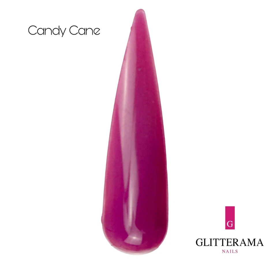 CANDY CANE Glitterama Nails coloured acrylic powders fushia purple vibrant deep
