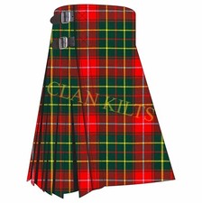 Scottish Traditional Burnett Modern Handmade 8-yard Tartan Kilt For Men Custom