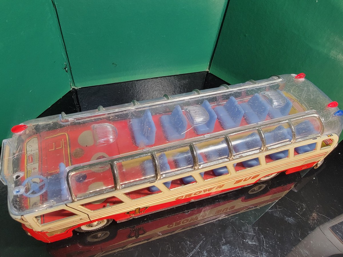 Vintage Rare 1960s Japan Tin Toy Litho - CROWN BUS | eBay