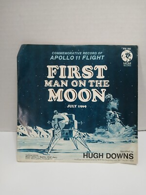  First Man on The Moon Apollo 11 Flight Hugh Downs Commemorative Record 1969