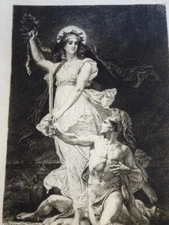 Diogenes MAILLART (1840-1926) EAU FORTE ORIGINALE THETIS ACHILLE GREECE ACADE...