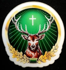 JAGERMEISTER STICKER "STAGG" 3" ROUND THICK GLOSSY WATERPROOF  OUTDOOR USE 