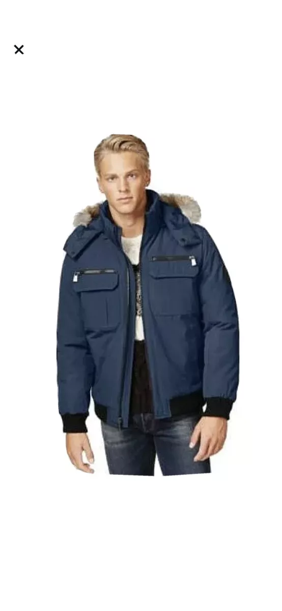 Calvin klein bomber jacket with faux fur hood cheap