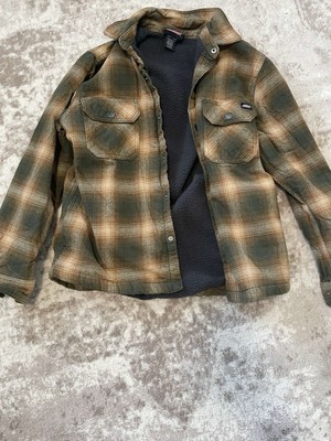 dickies shirt large green yellow flannel