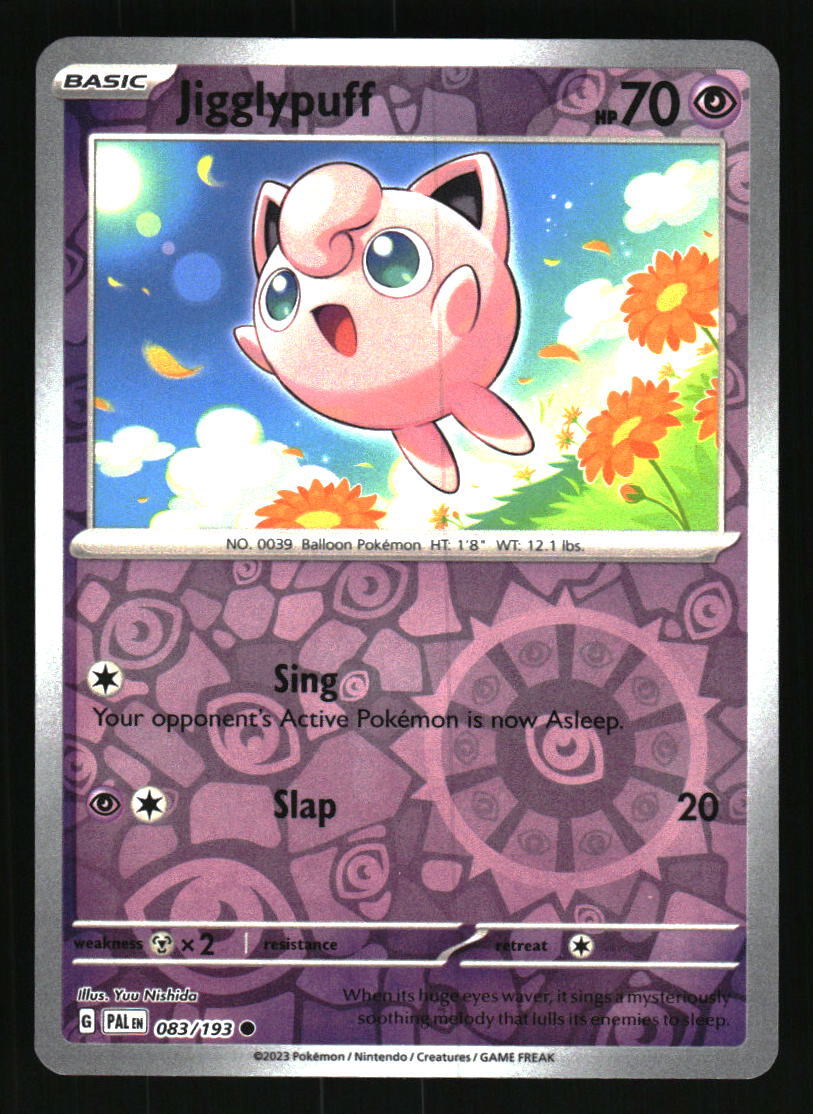2023 Pokemon Paldea Evolved # 83 Jigglypuff Reverse Holo Common