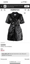 Ganni leather dress size 34