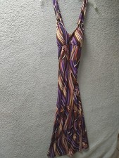 Heart Soul Maxi Dress Womens Small Multicolor Abstract Sleeveless NWT 0572