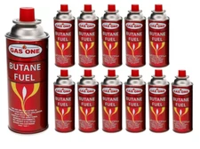 12 Butane Fuel GasOne Canisters for Portable Camping Stoves