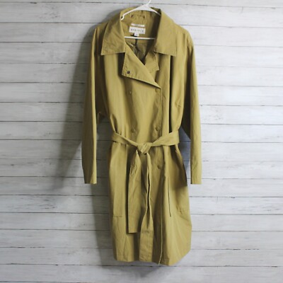 Ava Viv Women's Long Trench Coat Plus Size 4X Green Water
