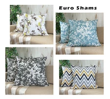 Aiking Home (Set of 2) 26 x 26 inch Decorative Euro Pillow Shams