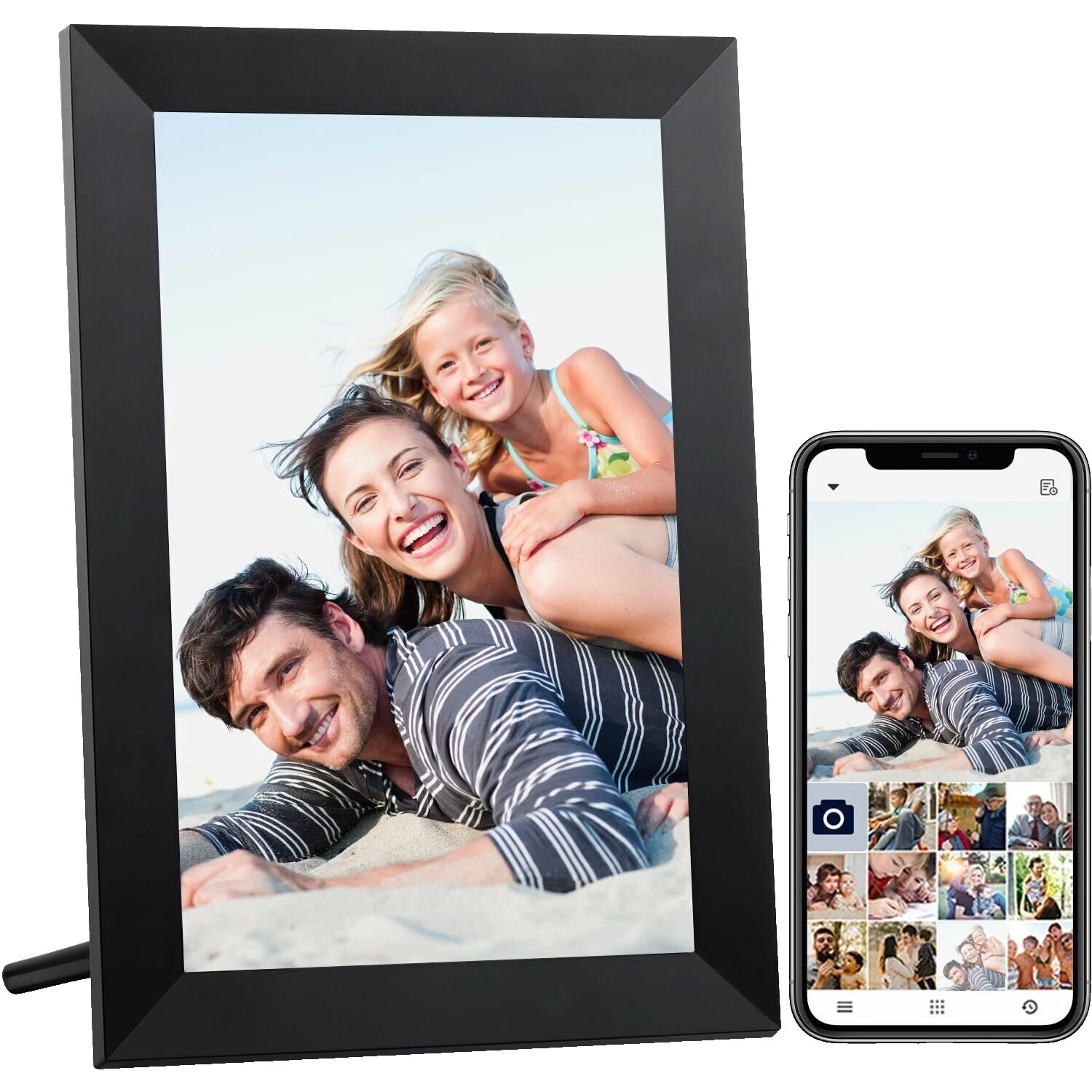 Wi-Fi Digital Photo Frames with Rechargeable Battery