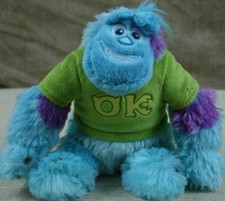 Disney Store Monsters University OK Pixar 9" Sulley Stuffed Animal Plush NWT