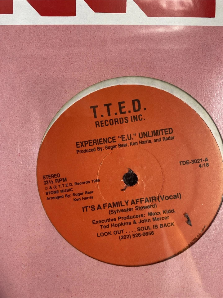E.U Unlimited It’s A  Family Affair  T.T.E.D Records Sealed  Soul Is Back - Image 2 of 4