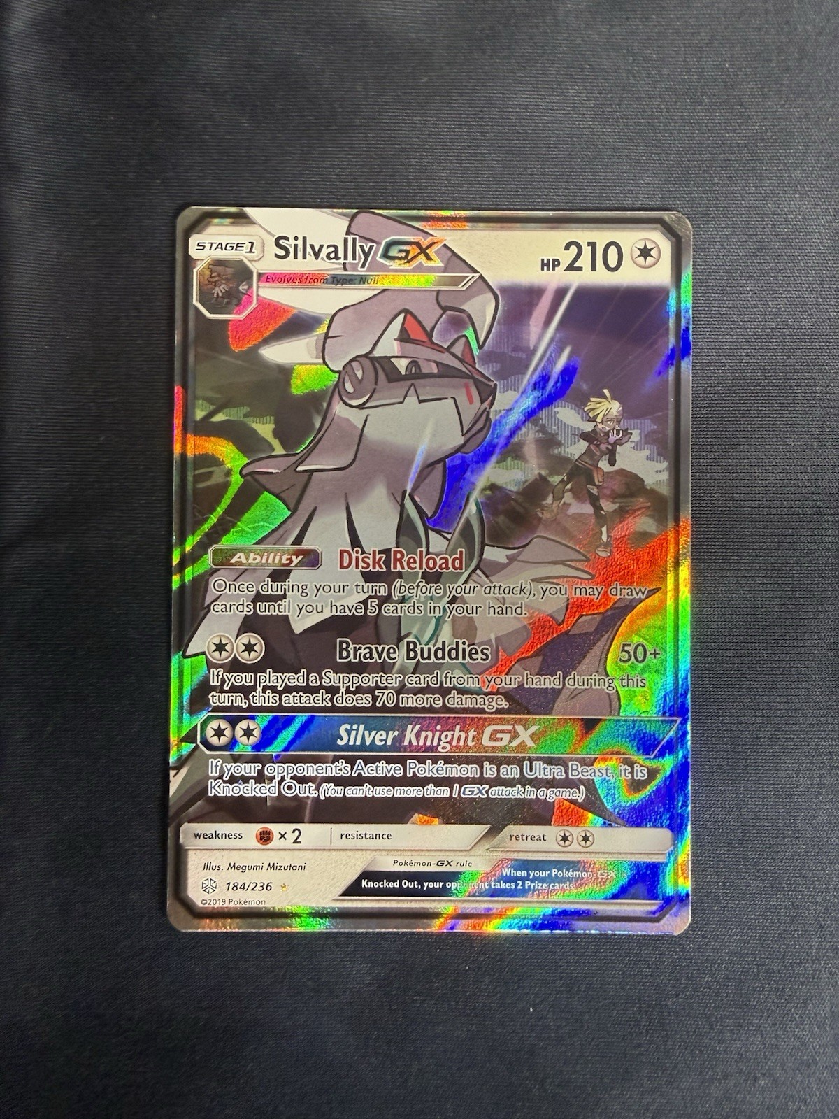 2019 Pokemon SILVALLY GX 184/236 Cosmic Eclipse Ultra Rare Holo English NM
