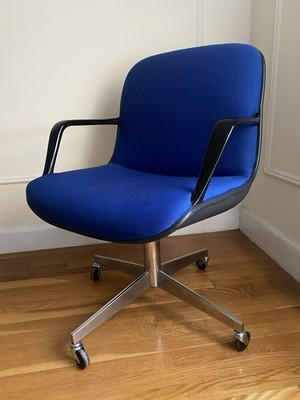 Steelcase #451 BLUE Office Chair   Charles Pollock Style Mid-Century Modern MCM