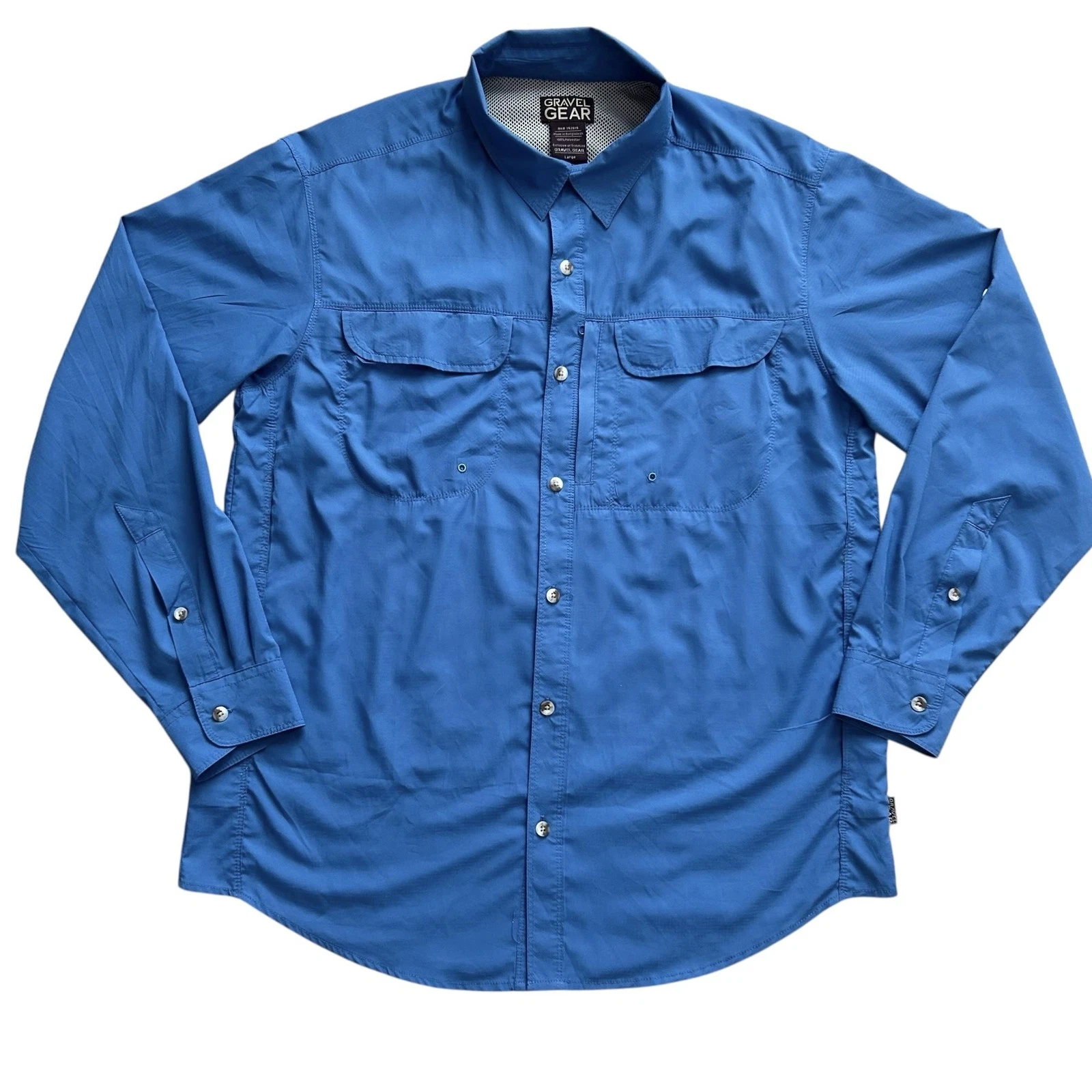Gravel Gear Mens Shirt Large Blue Fishing Vented Outdoor Performance Workwear
Opens in a new window