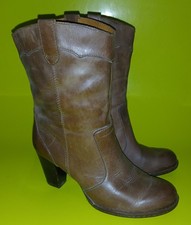 Damen Lederstiefeletten Born Genevieve Western Cowgirl High Heel Boots EUR Gr.43