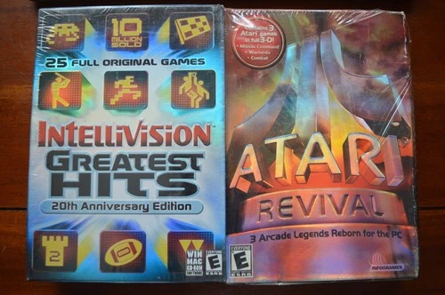 Intellivision Greatest Hits 20th Anniv. Edition & Atari Revival 2-Pack PC New