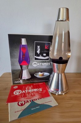 MATHMOS Astro Lava Lamp Clear Liquid with Black-Plum Lava, No Cord - PARTS ONLY