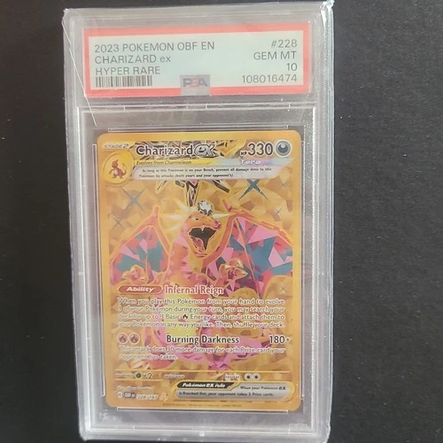 Charizard ex 228/197 SV03: Obsidian Flames Holo Hyper Rare PSA 10 Eng 2023