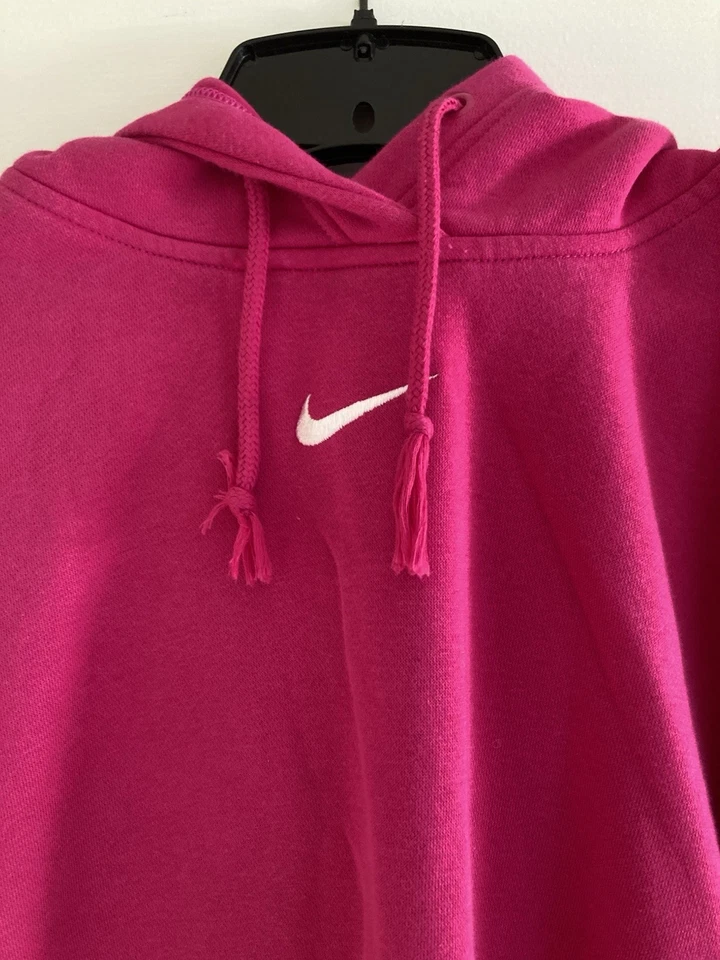 Nike Pink Hooded Sweatshirt Medium Nike Pullover Hoodie Womens Medium Oversized - Image 2 of 4
