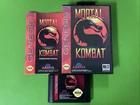 Mortal Kombat (Sega Genesis, 1993) Cib Manual Tested Hang Tab B
