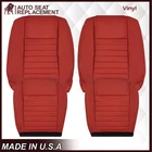 2005 to 2009 Fits Ford Mustang Front Top or Bottom Syn. Leather Seat Cover Red