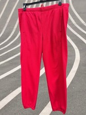 Vintage Christian Dior Red Fleece Lined Jogger Track Pants Sz L
