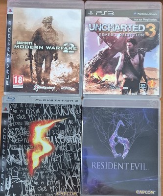 Playstation 3 / PS3 Spielepaket Resident Evil 5 + 6, CoW MW2, Uncharted 3