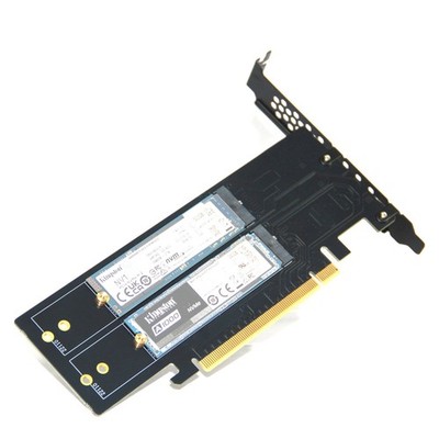 M2 solid-state drive array card PCIE4.0 X16 to four bay NVME expansion card