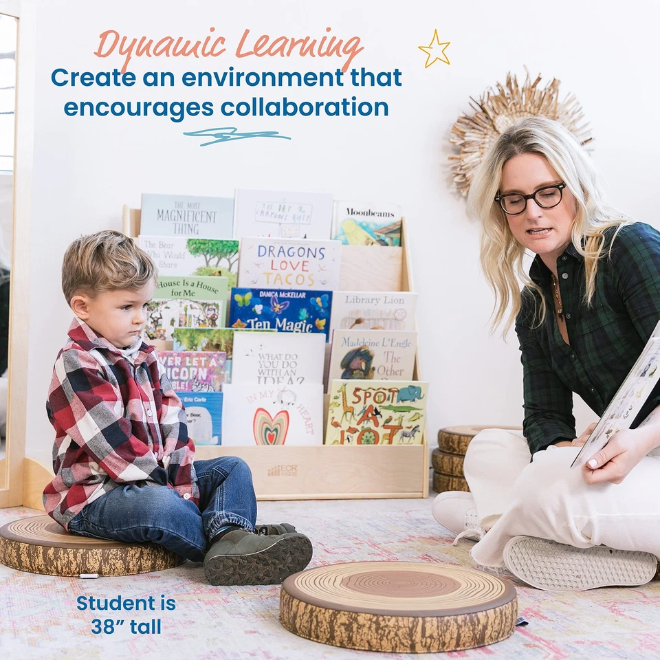 Cojines de suelo SoftZone Tree asientos flexibles, 6 unidades (paquete de 1), chocolate Foto 3 de 4