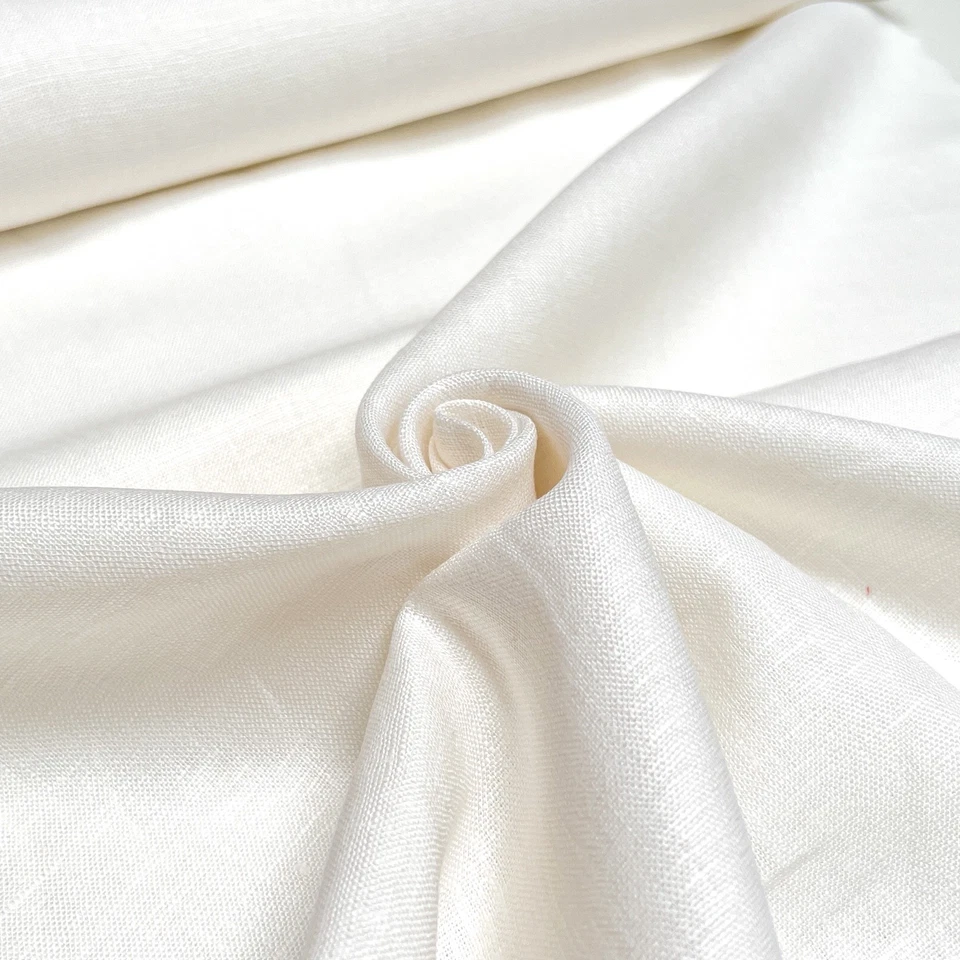 100% Leinen Stoff Ecru Mittelschwerer Leinenstoff Meterware Leinwand Bekleidung