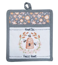 Kay Dee Designs Bee Inspired Embroidered Pocket Mitt, 8" x 10", Various