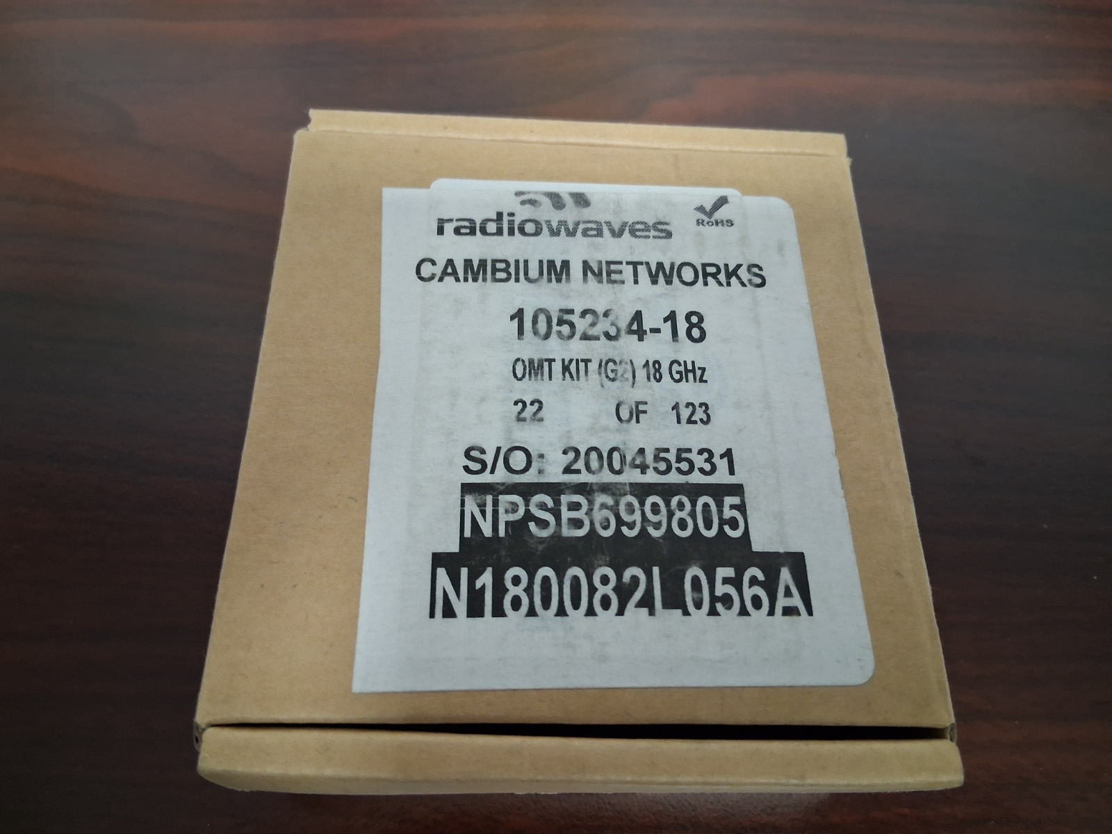 Cambium Networks N180082L056A 18GHz Puck for RadioWaves 18GHz Antenna Surplus