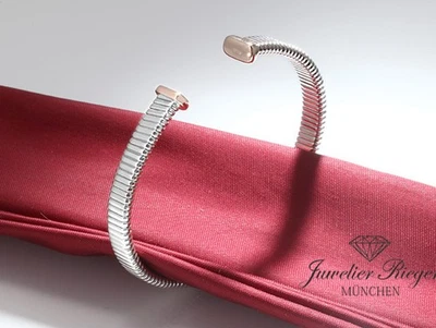 Armreif Offen Weissgold Rosegold 750 Größe 16,5 Gold Damen Armband - Bild 1 von 4
