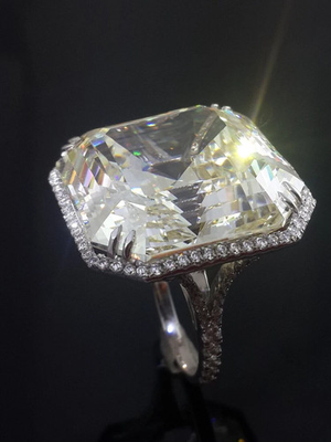 #ad RARE 16.20 Ct Asscher Cut Certified White Diamond Ring FREE Diamond Studs $170.00