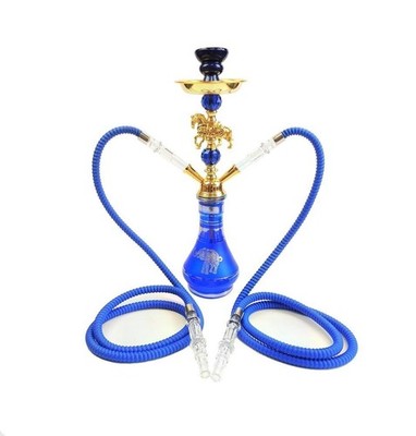 OPEN NEVER USED - Blue and Gold Hookah Set - Shisha