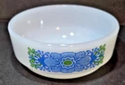 Glassbake MOD Dessert Flower, Small Milk Glass Baking Dish, 5", 1960s